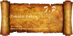 Takáts Petra névjegykártya