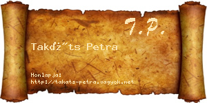 Takáts Petra névjegykártya